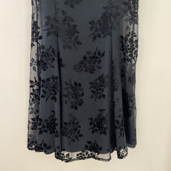 VTG Y2K Betsey Johnson Velvet Burnout Mini Dress Size 4 (Today's 0) Whimsigoth - Picture 3 of 13